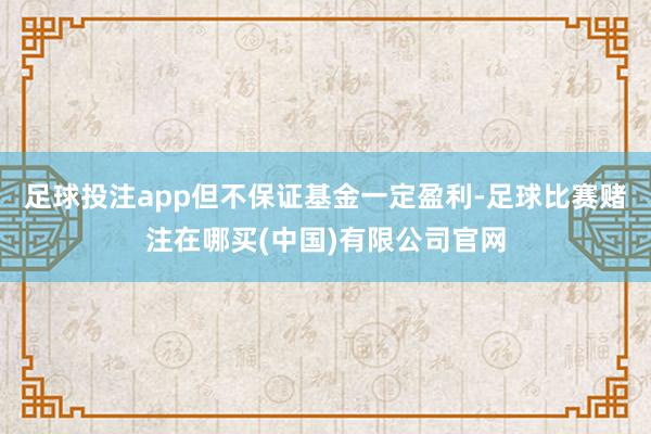 足球投注app但不保证基金一定盈利-足球比赛赌注在哪买(中国)有限公司官网