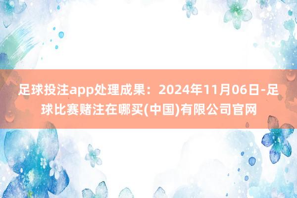 足球投注app处理成果：2024年11月06日-足球比赛赌注在哪买(中国)有限公司官网