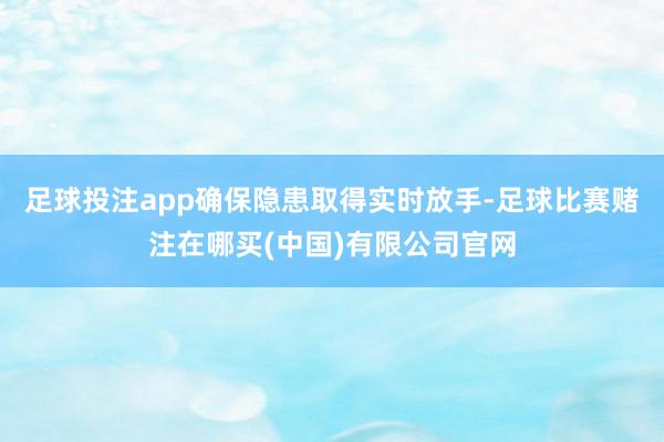 足球投注app确保隐患取得实时放手-足球比赛赌注在哪买(中国)有限公司官网