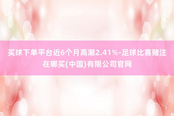 买球下单平台近6个月高潮2.41%-足球比赛赌注在哪买(中国)有限公司官网