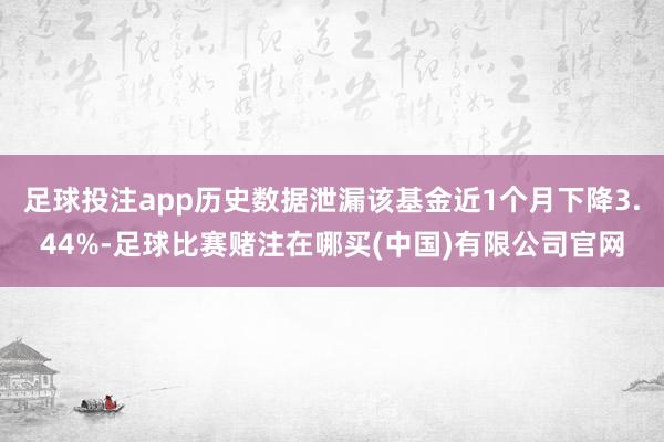 足球投注app历史数据泄漏该基金近1个月下降3.44%-足球比赛赌注在哪买(中国)有限公司官网