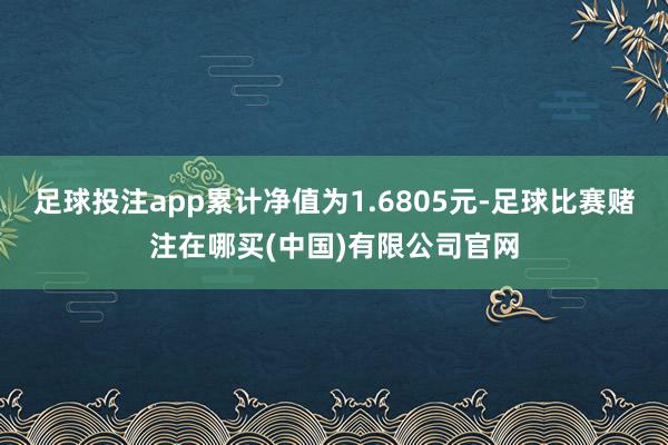 足球投注app累计净值为1.6805元-足球比赛赌注在哪买(中国)有限公司官网