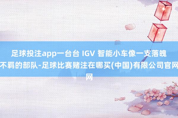 足球投注app一台台 IGV 智能小车像一支落魄不羁的部队-足球比赛赌注在哪买(中国)有限公司官网