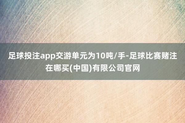 足球投注app交游单元为10吨/手-足球比赛赌注在哪买(中国)有限公司官网