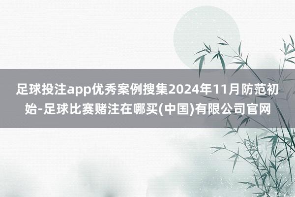 足球投注app优秀案例搜集2024年11月防范初始-足球比赛赌注在哪买(中国)有限公司官网