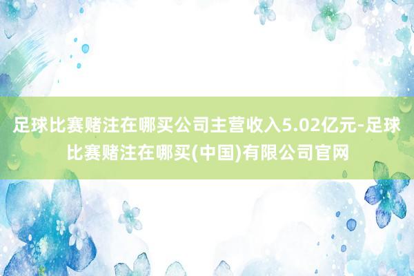 足球比赛赌注在哪买公司主营收入5.02亿元-足球比赛赌注在哪买(中国)有限公司官网